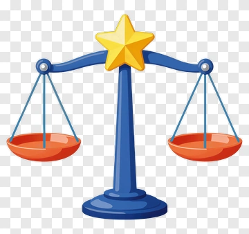 Colorful Cartoon Balance Scale PNG