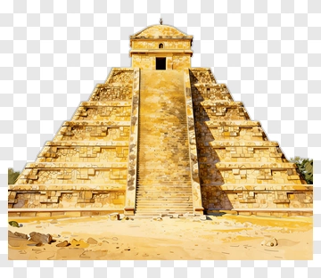 Mayan Pyramid In A Desert Landscape PNG