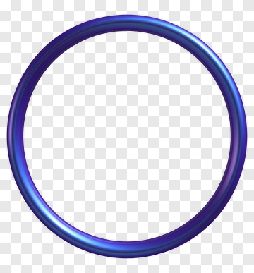 3D Blue Circle Frame PNG
