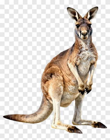 Realistic Kangaroo Standing PNG