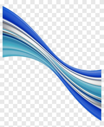 Abstract Blue Wave Design PNG