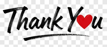 Thank You With Heart PNG