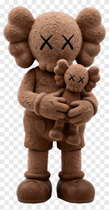 3D Bear Holding A Small Bear Toy PNG