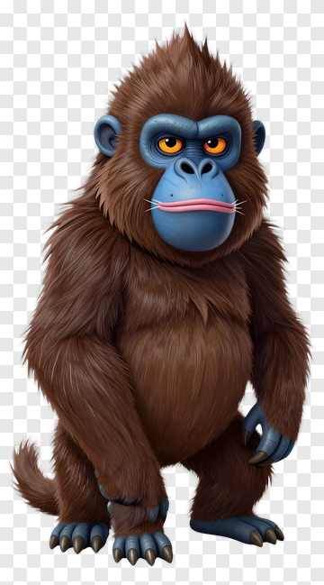 Cartoon Gorilla Character PNG