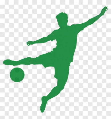 Green Soccer Player Kicking A Ball PNG
