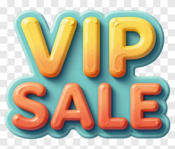 Vip Sale Promotional Text PNG