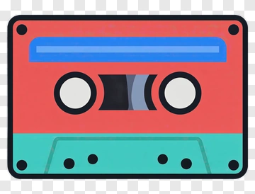 Colorful Cassette Tape PNG