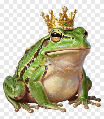 Frog Wearing A Crown PNG