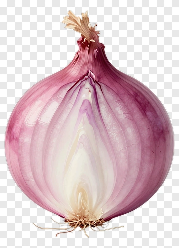 Red Onion With Visible Layers PNG