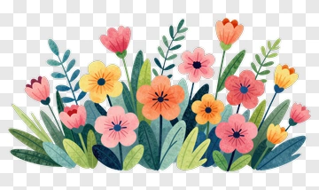 Colorful Flower Bouquet PNG