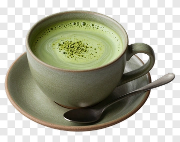 Matcha Green Tea In A Ceramic Cup PNG