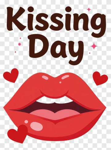 Kissing Day Illustration PNG