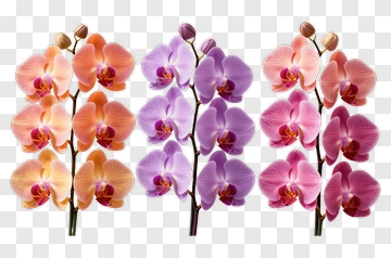 Colorful Orchid Flower Arrangement PNG