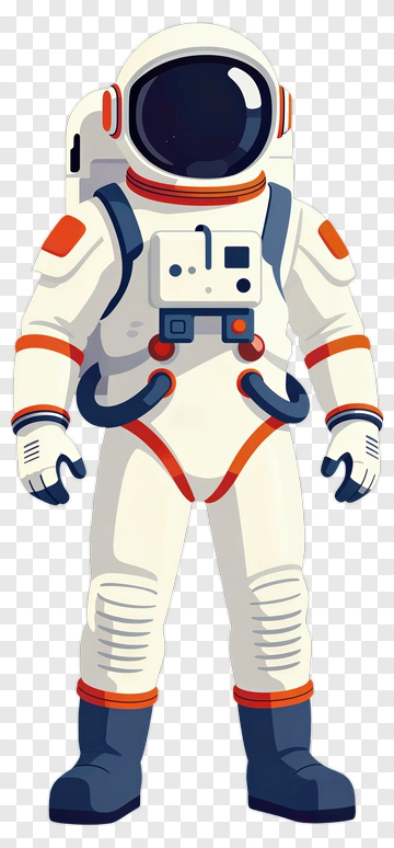 Cartoon Astronaut In Space Suit PNG