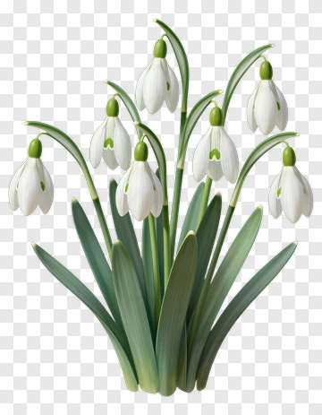 Snowdrop Flower Bouquet PNG