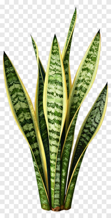 Snake Plant With Green And Yellow Leaves PNG