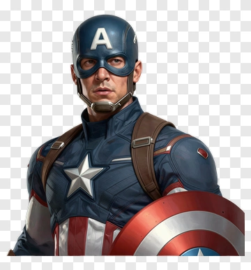 Superhero Character In Costume With Shield PNG