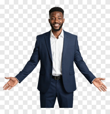 Businessman With Open Arms PNG