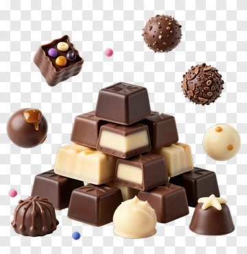 Assorted Chocolate Confectionery Stack PNG