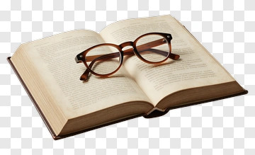 Open Book With Glasses PNG