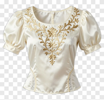Embroidered Satin Blouse PNG