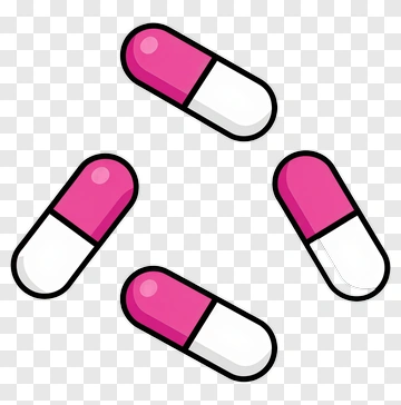Colorful Pink And White Capsules PNG