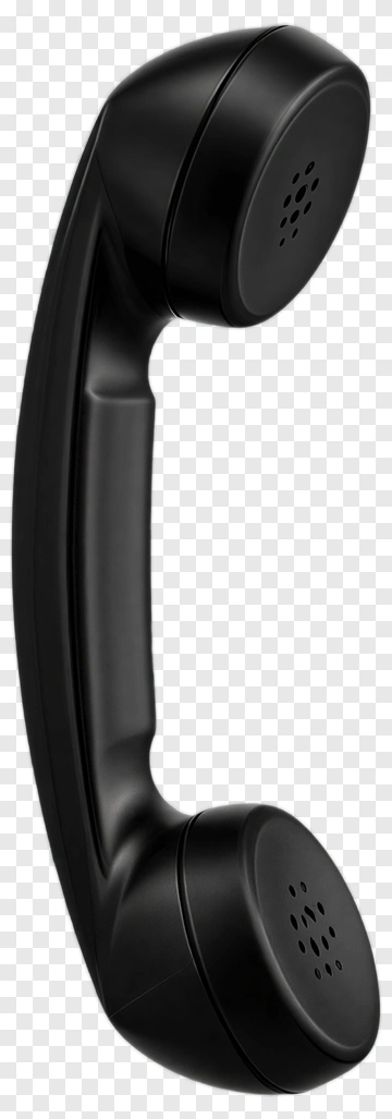 Black Telephone Handset PNG