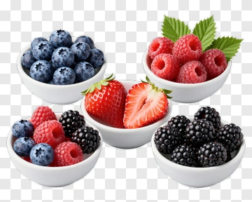 Berries In Bowls PNG