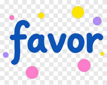 Favor Text With Colorful Dots PNG