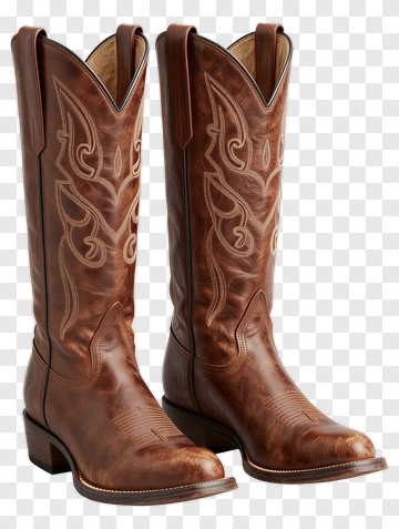 Brown Cowboy Boots PNG