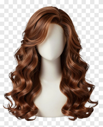 Wavy Brown Wig PNG