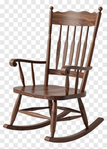 Wooden Rocking Chair PNG