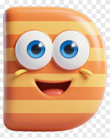Cartoon Character With Striped Design PNG