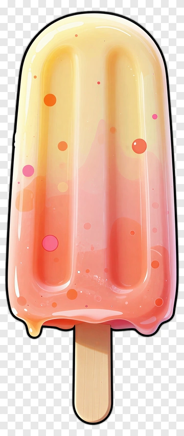 Colorful Ice Cream Popsicle PNG