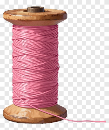 Pink Thread Spool PNG