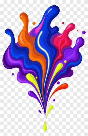 Colorful Splash Of Paint PNG