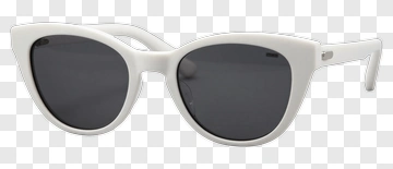 White Cat Eye Sunglasses PNG