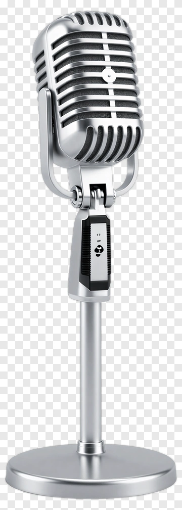 Classic Microphone On Stand PNG