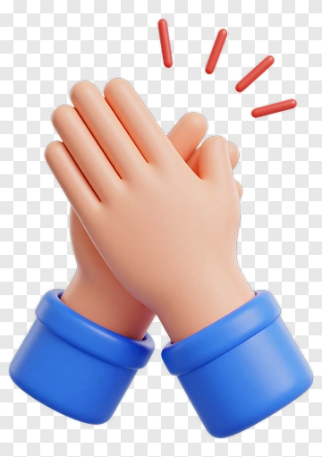 3D Clapping Hands PNG