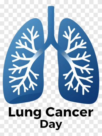 Lung Cancer Day Awareness Graphic PNG