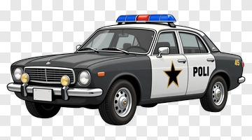 Police Car With Light Bar PNG