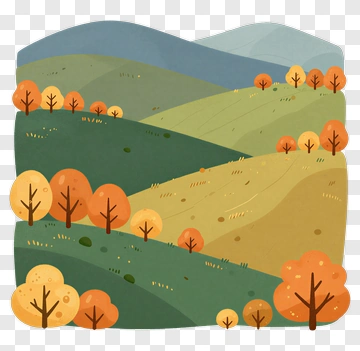 Colorful Autumn Landscape PNG