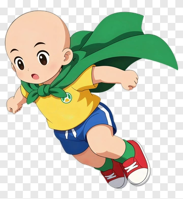 Cartoon Child Superhero Flying PNG