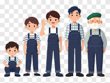 Cartoon Family Of Farmers PNG
