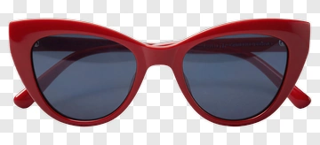 Red Cat-Eye Sunglasses PNG