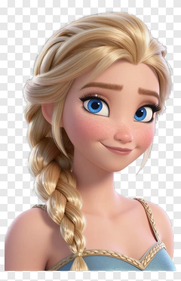 Fictional Character With Braid And Blue Eyes PNG