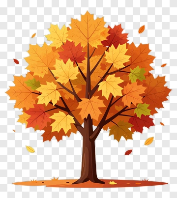 Colorful Autumn Tree PNG