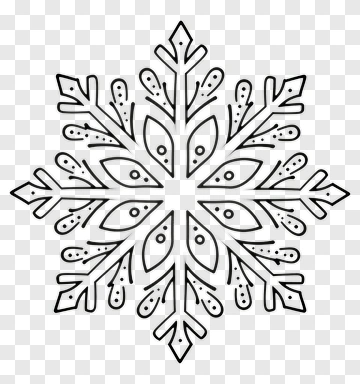 Decorative Snowflake Design PNG