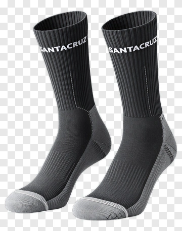 Black Santa Cruz Sports Socks PNG