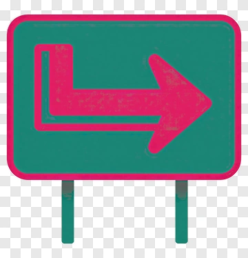 Directional Sign With Arrow PNG